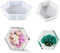 Cayway Groß Silikonformen Epoxidharz, 2 Größe Hexagon Blumen Resin Formen Hexagon Harzformen für Blumenkonservierung, DIY Hochzeitsgeschenk, Wohnkultur