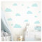 DEKO KINDERZIMMER Wandtattoo Wolken Set Wandsticker Babyzimmer hellblau Wandaufkleber Jungen Schlafzimmer Wanddeko DK1055-02