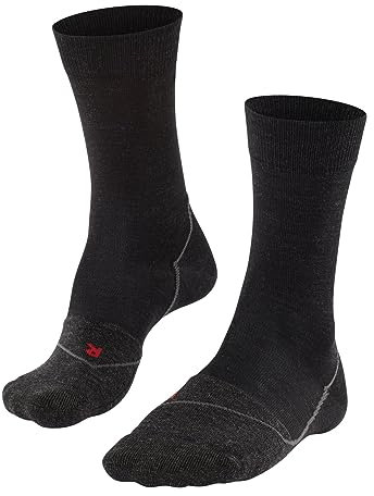 FALKE Unisex BC Warm U So Wool Alpaca Anti-Blister 1 Pair Cycling Socks, Black Black-Mix 3010, 11-12.5