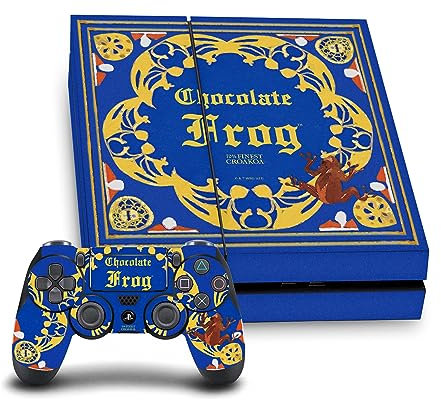 Head Case Designs Offizielle Harry Potter Schokoladenfrosch Grafiken Vinyl Haut Gaming Aufkleber Abziehbild Abdeckung kompatibel mit Sony PlayStation 4 PS4 Console and DualShock 4 Controller Bundle
