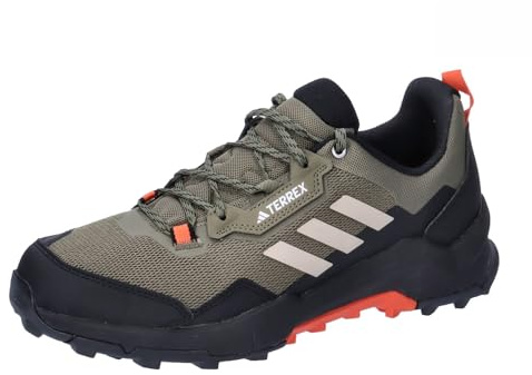 adidas Men's Terrex AX4 Hiking Shoes, Olive strata/Wonder Beige/core Black, 8 UK