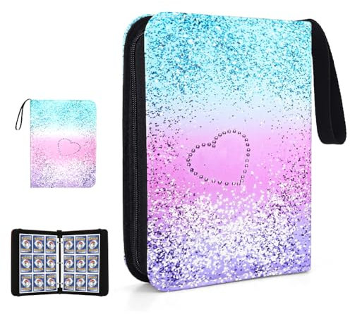 Karten Sammelalbum 900 Pockets 50 Seiten, Sammelkarten Alben, Wasserdicht, Exquisite Geschenke (900 Taschen, Herzförmig)