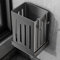 Kitchen Cutlery Holder, Wall Mounted Kitchen Drying Rack with Drip Tray, Dish Drainer Rack, Multi Functional Tableware Holder 12x8.5x6.2cm(Black)