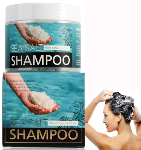 Grgowe Sea Salt Shampoo,Meersalz Shampoo,Anti-Dandruff, Meersalz & Bio-Zitronenmelisse,Juckende Kopfhautentlastung,Juckende Kopfhautentlastung Für Die Kopfhaut Von Männern Und Frauen