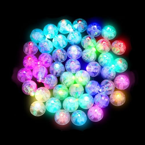 GoldRock LED Ballons Lichter,100 Stk Mini Led Licht,Leuchtende Luftballons,Led Luftballons Leuchtend,Ballonlichter Bunt,Led Luftballon für Geburtstag Hochzeit Halloween Weihnachten Karneval Party Deko