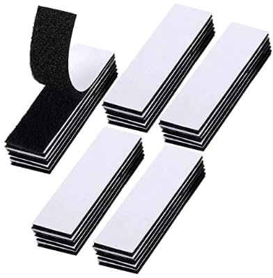 NAYAGOGO 25 Pcs Extra Strong Double Sided Sticky Pads, Black Industrial Strength Sticky Pads Heavy Duty, No More Nails Picture Hanging Strips, for Walls,Floor, Plastics, Glasses (3x10cm, Black)