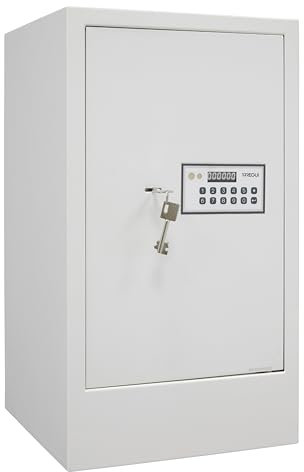 ARREGUI Magna 590090 Möbeltresor mit 2 Faktor-Sicherheitsschloss: Zahlencode und Schlüssel | Safe Tresor mit Doppelbolzen Verriegelung | Großer Schranktresor für Zuhause mit Sockel | 62x35x36 cm | 71L