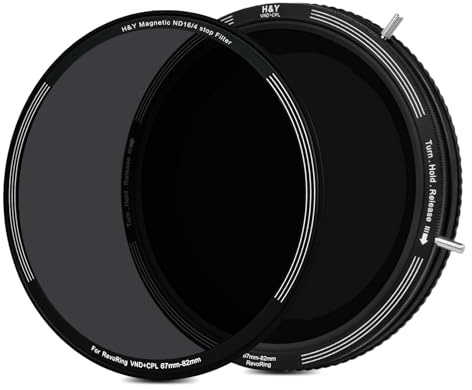 H&Y RevoRing 67 72 77 82 mm variabler ND-Filter ND3-ND1000 Polarisationsfilter und ND16 Magnetfilter 4 Stop-Fest-ND-Filter für Landschaftsfotografie Videografie