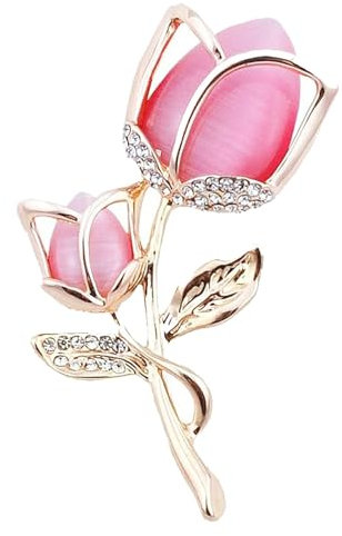 1 Pièces Broche en Forme de Tulipe, Bouquet Floral Tulipe Broche, Broche Multifonction Fleurs de Tulipes, Tulipe en Strass Broche, pour Costumes, Colliers, Pulls, Chapeaux, Robes