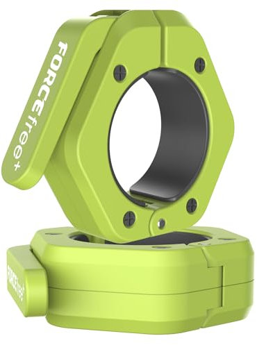 Forcefree+ Magnetic Barbell Clamps 2 Inch Olympic – Quick Release Barbell Collars with Anti-Slip TPR Lining | Heavy Duty Weight Clips for Bars for Pro Gym Equipment