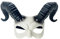 Halloween Half Face Mask Masquerade Ram Horn Mask Devil Mask Horn Goat Mask Monsters Cosplays Costume Mask with Horn