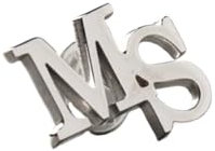 KQISAN Benutzerdefinierte Anstecknadeln - Silber - Personalisierte Buchstabenknöpfe, Anstecker - Hochzeitsfeier, Party, Schule, Outdoor