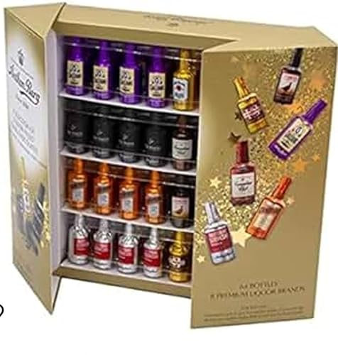 Anthons Bergs Chocolate Liqueurs Gift Set - Pack of 64 Premium Bottle-Shaped Original Dark Chocolate Liqueurs -Famous Liqueur Brand Selection- Gifts for Birthday, Valentine's, Mother's & Father's Day