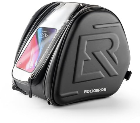ROCKBROS Easy Bag Motorradtasche 14L – Roller Tunnel Tasche mit Touchscreen Handyhalter, Tankrucksack/Hecktasche für Yamaha XMAX300, NMAX155, Honda PCX160