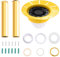 Kit de vidange de baignoire autoportante avec tuyau de vidange de baignoire autoportant en laiton de 3,8 cm et adaptateur en plastique PVC de 3,8 cm, compatible avec les canalisations de baignoire