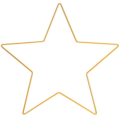 Garneck Metallstern Hängende Wanddekoration Goldenes Ornament für Weihnachtsbaum Fenster Tür und DIY Bastelprojekte
