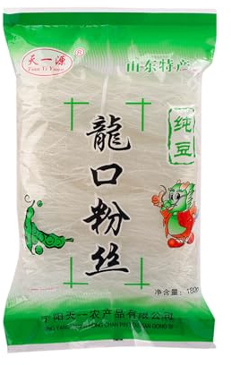 BaiLiSnacky Lungkow Mung Beans Thread Vermicelli Noodles 500g pack Gluten-Free for Asian Food vegetarianism Low-Calorie (Longkou Vermicelli-180g)