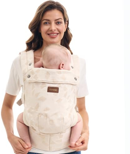 Momcozy Babytrage: Ergonomisch, Gemütlich & Leicht - Einfaches Anlegen, Ideale Hände-Frei-Lösung, Verstärkte Lendenwirbelstütze,Geometrie