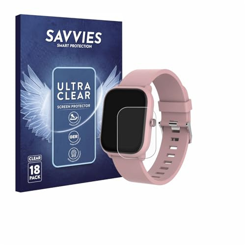Savvies Schutzfolie für Denver SWK-120RO | 18 Stück Transparenter Displayschutz Made in Germany Ultra-Klar Displayschutz-Folie