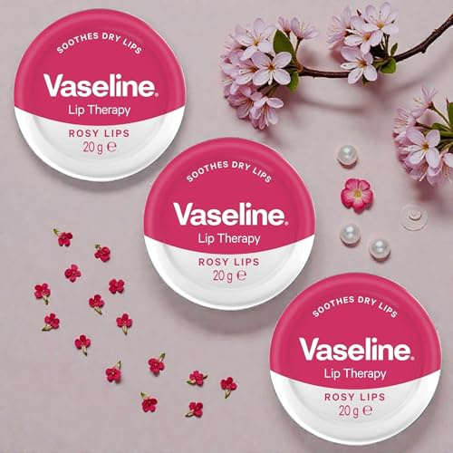 Rosy Dry Lips Lip Balm 20g – Pack of 3 | Intensive Moisturiser for Dry, Chapped & Cracked Lips