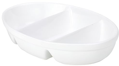 GenWare Porcelain 3 Division Vegetable Dish 28cm, 3DV2-W, Single