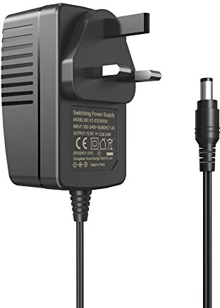 ZOSI 12V 2A 2000MA UK CCTV Power Supply Adapter AC 100-240V to DC 12V Transformer 2.1mm X 5.5mm with 4ft/1.2m Lead, for LCD, Router, Security Camera, Home Surveillance System