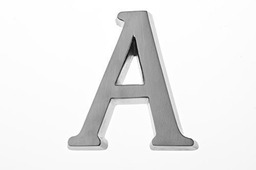 HUBER House Number Anodised Aluminium 10 cm, Elegant 3D Design