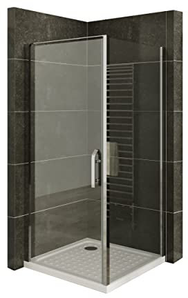 i-flair Duschkabine NICOLE mit Fronteinstieg 90x70x195 cm - Tür: 90 cm Eckduschkabine aus 8mm durchsichtigem Nano ESG Sicherheitsglas - LINKS UND RECHTS MONTIERBAR! - DK668