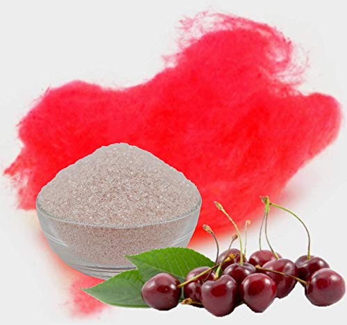 Zuckerwatte Zucker mit Geschmack Kirsche Rot farbiger Aromazucker 100g für die Zuckerwattemaschine