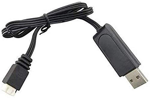 YUNIQUE GREEN-CLEAN-POWER - USB-Ladekabel 7.4V für Drohnen | Kompatibel mit SYMA X8C/X8G/Hubsan H501S | USB-Anschluss, Geeignet für Lipo-Batterien, Schwarz, Kunststoff