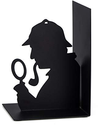 Balvi - Sherlock Serre-Livres décoratifs en métal de Couleur Noire. Design Original