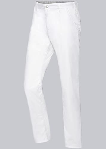 BP 1735-130-0021-50s Chinos für Männer, mit Taschen, 205,00 g/m² Reine Baumwolle, weiß, 50s