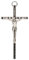 Motivationsgeschenke Kruzifix mit Jesus Corpus | INRI Kreuz aus Metall - 11cm | silberfarben, glänzend | christliches Wandkreuz | Jesus Kreuz in Silber | mit Wandhalterung (Silber 11x5,5cm)