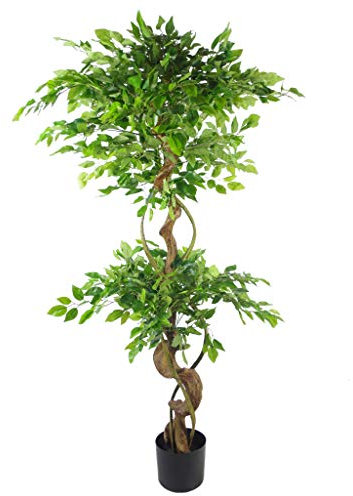 Leaf LEAF-7369 150cm Trunk Artificial Japanese Fruticosa Style Tree, Twisted Large Ficus, (5ft)