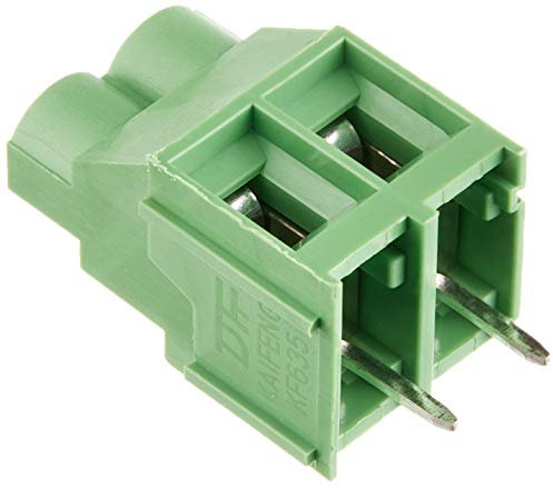 DeLOCK 10 Stück Klemmleiste für Platine Lötversion 2 polig 6,35mm Pitch vertikal