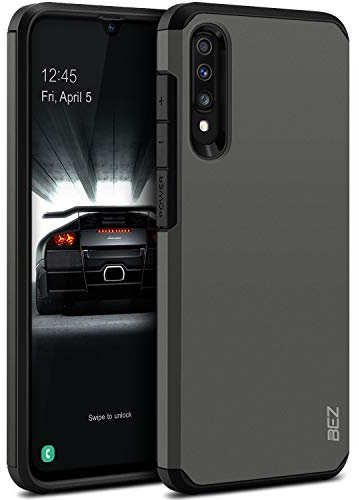 BEZ Handyhülle für Samsung Galaxy A70 Hülle, Tasche Stoßfestes Kompatibel für Samsung A70, [Heavy Duty Serie] Outdoor Dual Layer Armor Case Handy Schutzhülle Robuste, Grau