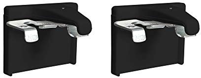 Victoria M. Klebehalter für 25 mm Alu-Jalousien, 2 Stück, Schwarz