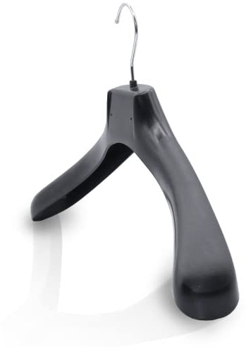Kiroplast Kleiderbügel Oberbekleidung Kleiderbügel Jacken Mäntel breite Schulter Kunststoff rutschfest Krücken Extra Groß Herren Damen (45cm)