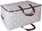 DOKEHOM 105L Large Underbed Clothes Storage Bag with Zip, Moisture proof (Grey)