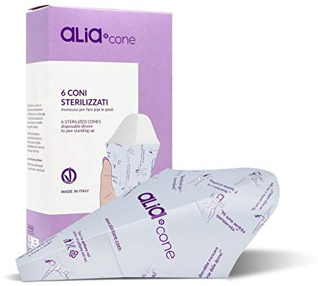 ALIA CONE Coni Per Pipi Donna Usa E Getta In Cartoncino Idrorepellente Coni Pipi Donna Monouso Riciclabili Biodegradabili Sterilizzati Singolarmente Ideale Come Orinatoio Portatile Donna 6 Pezzi