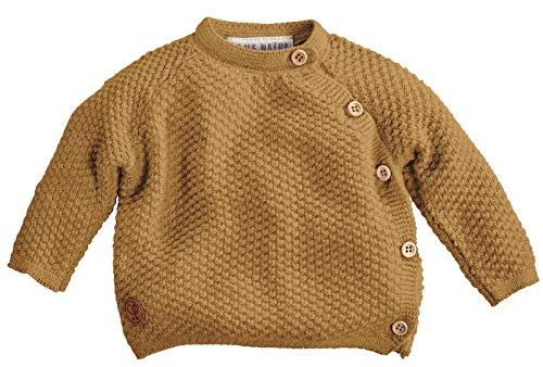 Bio Baby Jacke Schlüttli Strick 100% Bio-Baumwolle (KbA) GOTS zertifiziert, Curry, 62/68