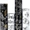 RUSPEPA Weihnachts-Geschenkpapier – klassisches Schwarz-Weiß-Design mit Golddruck – 4 Rollen – 76 cm x 3 m pro Rolle