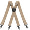 RIONA Herren Hosenträger Breit 3.8 cm mit 4 Karabinerhaken Lang Einheitsgröße für Männer und Damen Einstellbar und Elastisch X-Back Heavy Duty