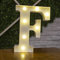 Tiardey Brief Lichter LED Symbol Form, Alphabet Kunststoff Festzelt Tischlampen, Leuchten Wörter, Geburtstag Hochzeit Party Everyday Home Wandbehang Dekor-F