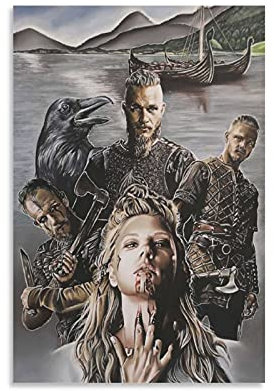 SHUUG Vikings Leinwand-Kunstposter und Wandkunstdruck, modernes Familienschlafzimmer, 60 x 90 cm