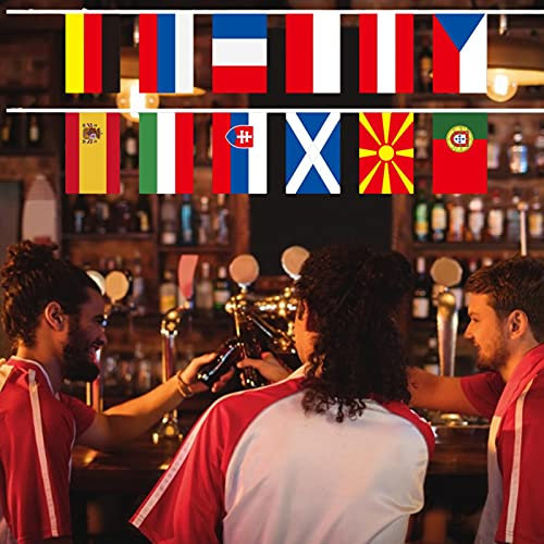 Bandiere Della Coppa Europa, Bandiere In Tessuto Campionato Di Calcio 24 Squadre Bandiere Bandiere Per Giardino, Bar, Ristorante, Decorazioni Per Feste Decorazioni Da Appendere
