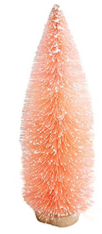 Árbol De Navidad Árbol De Navidad Escritorio Dorado Plata Rosa Decorativo Multifuncional Exquisito Rosa Flocado Miniatura Pequeño Flocado Árbol para Mesa Plata 25cm