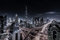 DUBAI Fototapete VLIES-250x186 cm (6403A)-New York City Skyline bei Nacht Design Fotokunst Wandtapete-Inkl. Kleister-Vliestapete Bild Dekoration Wand-Dekor Moderne Motiv-Tapete Panorama Poster XXL
