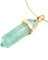 LAVISA Obelisk Edelsteinkette Gold, Anhänger, echte Kristall kette, Halskette, Rosenquarz, Amethyst, Naturstein - 55 + 5 cm (Grüner Fluorit)