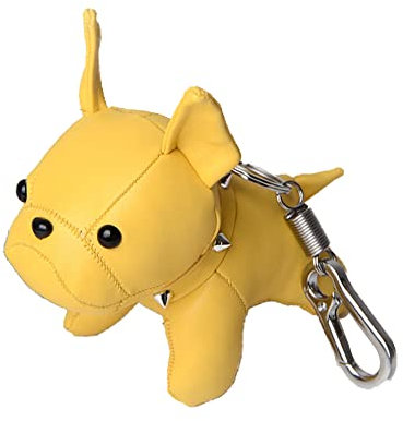iSpchen Auto Schlüsselanhänger Personalisiert Französische Bulldogge PU Leder Schlüsselbund Autoschlüssel Anhänger Schlüsselringe Schlüssel Organizer süßer Hunde Schlüsselring Tasche Anhänger